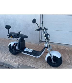 PATINETA-MOTO HARLEY STYLE, MATRICULABLE, BLANCA - 60V Y 1500W CITYCOCO